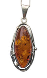 Nyuki Amber Silver Pendant and Chain