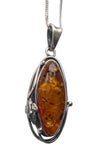 Nyuki Amber Silver Pendant and Chain