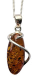 Asali Amber Silver Pendant and Chain
