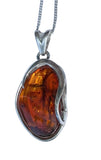 Mithras Amber Silver Pendant and Chain