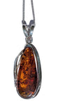 Solarana Amber Silver Pendant and Chain