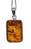 Miele Amber Silver Pendant and Chain