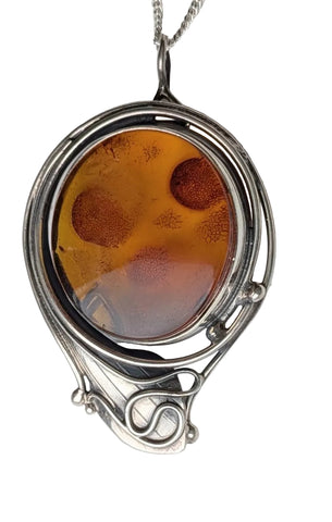 Firmaculum Amber Pendant & Brooch Combination Piece .