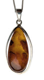 Nectar Amber Silver Pendant and Chain