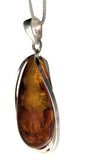 Nectar Amber Silver Pendant and Chain
