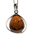 Resini Amber Silver Pendant and Chain