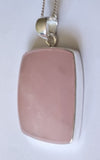 Dianthus Rose Quartz Silver Pendant and Chain