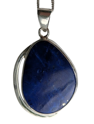 Zori Lapis Lazuli Silver Pendant and Chain