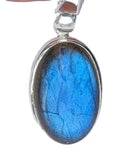 Shansuo Labradorite Silver Pendant and Chain