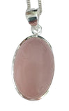 Erubesco Rose Quartz Silver Pendant and Chain