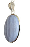 Vitattus Blue Lace Agate Pendant and Chain