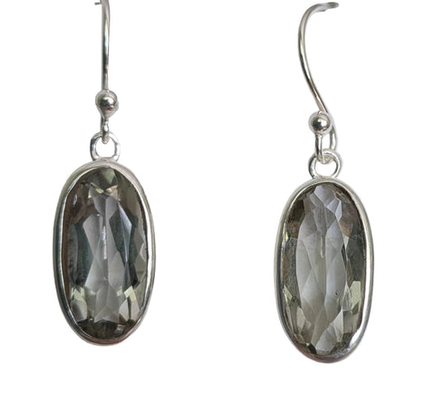 Mansanas green Amethyst Silver  Earrings