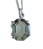 Hariyo Green Amethyst Silver Pendant and Chain