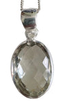 Jesil Green Amethyst Silver Pendant and Chain