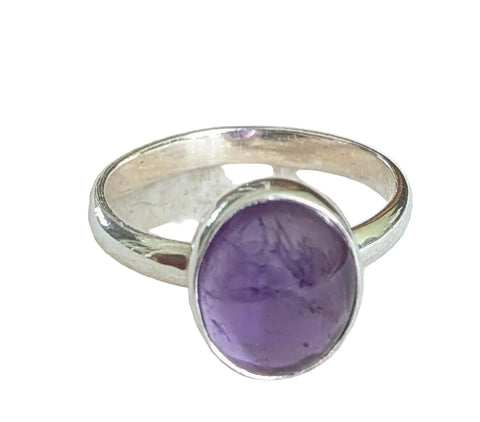 Jivanta Amethyst Silver Ring
