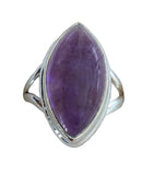 Marquise Amethyst Silver Ring