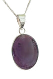 Ciruela Amethyst Silver Pendant and Chain