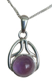 Celtae Amethyst Silver Pendant and Chain