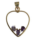 9ct gold Amethyst pendant and chain