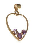 9ct gold Amethyst pendant and chain