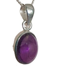 Elgere Amethyst Silver Pendant and Chain