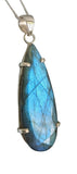 Salish Labradorite Silver Pendant and Chain