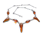 Saba Amber Silver Necklace