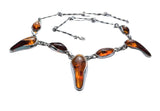 Saba Amber Silver Necklace