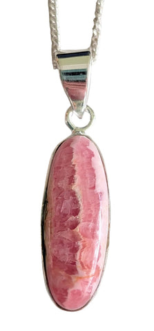 Rosalie Rhodonite silver pendant and Chain