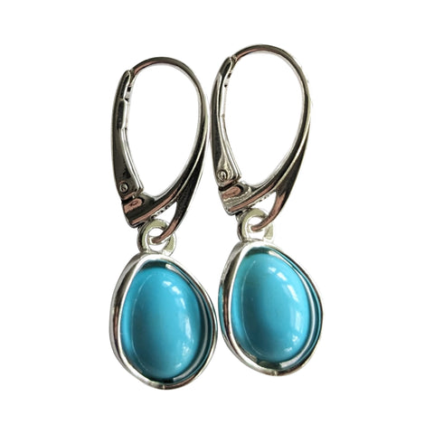 Wave Turquoise Silver Earrings