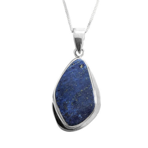 Nimixo Lapis Lazuli Silver Pendant and Chain