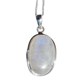 Candrama Moonstone Silver Pendant and Chain