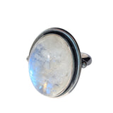 Tsuki Moonstone Silver Ring