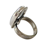 Dusky Rose Quartz Silver Ring