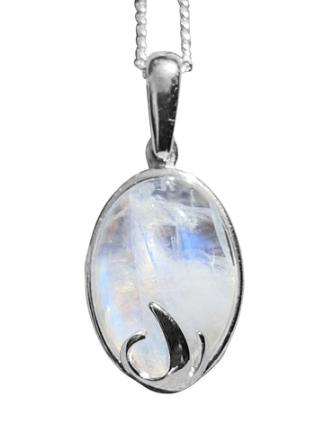 Gemstone Flame Pendant and Chain