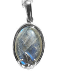 Gemstone Flame Pendant and Chain