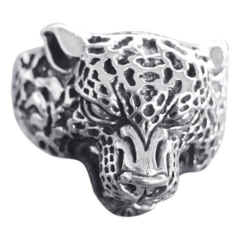 Leopard Snarl Silver Ring
