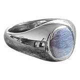 Oval  Silver Signet Ring