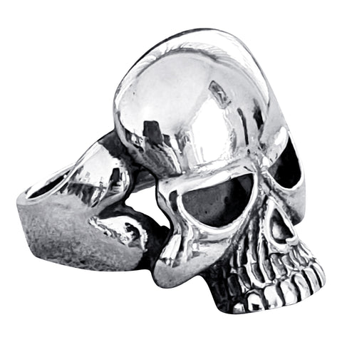 Solid silver clearance skull ring