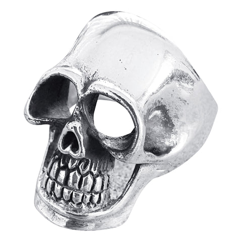 Silver Skull Gaping Sockets Ring