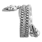 Double Headed Silver Snake Ring