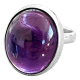 Handcrafted Amethyst Wave Ring