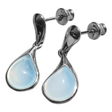 Droplet Aqua Agate Earrings and Pendant