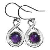 Amethyst Infinity Earrings
