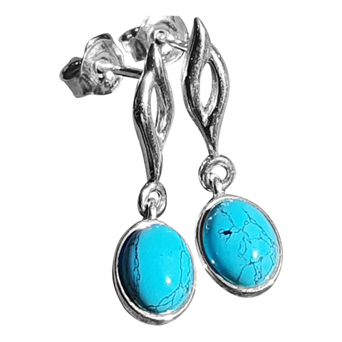 Turquoise Accented Drop Earrings