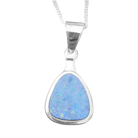 Vibrant Opal Pendant with Chain