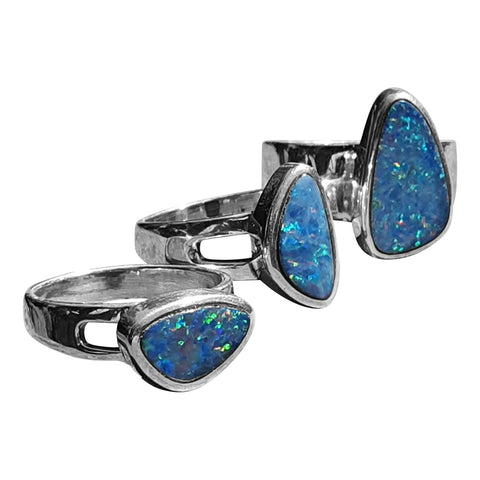 Wide Band Opal Rings