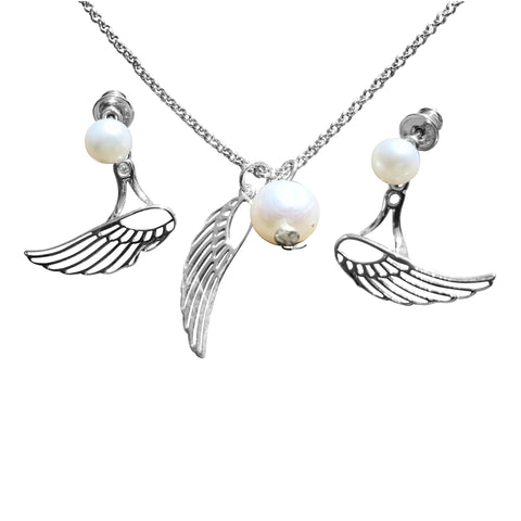 Pearl Earrings, with or without Wings