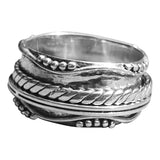 Wide Silver Spinning Ring