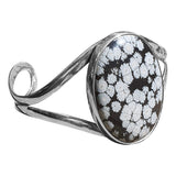 Snowflake Obsidian Bangle